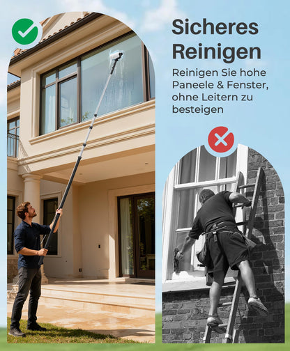 LyriFine Elektrische Teleskop-Waschbürste mit Wasseranschluss 6,2 m