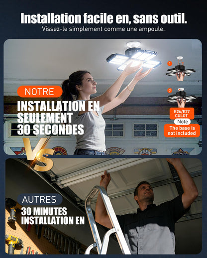 Rafow LED Garagenleuchte P10, 200W, 20000 Lumen, 6500K, 2 Stück