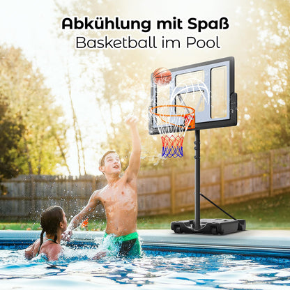 Yohood Basketballständer Outdoor – Höhenverstellbar, 111x72cm Rückwand