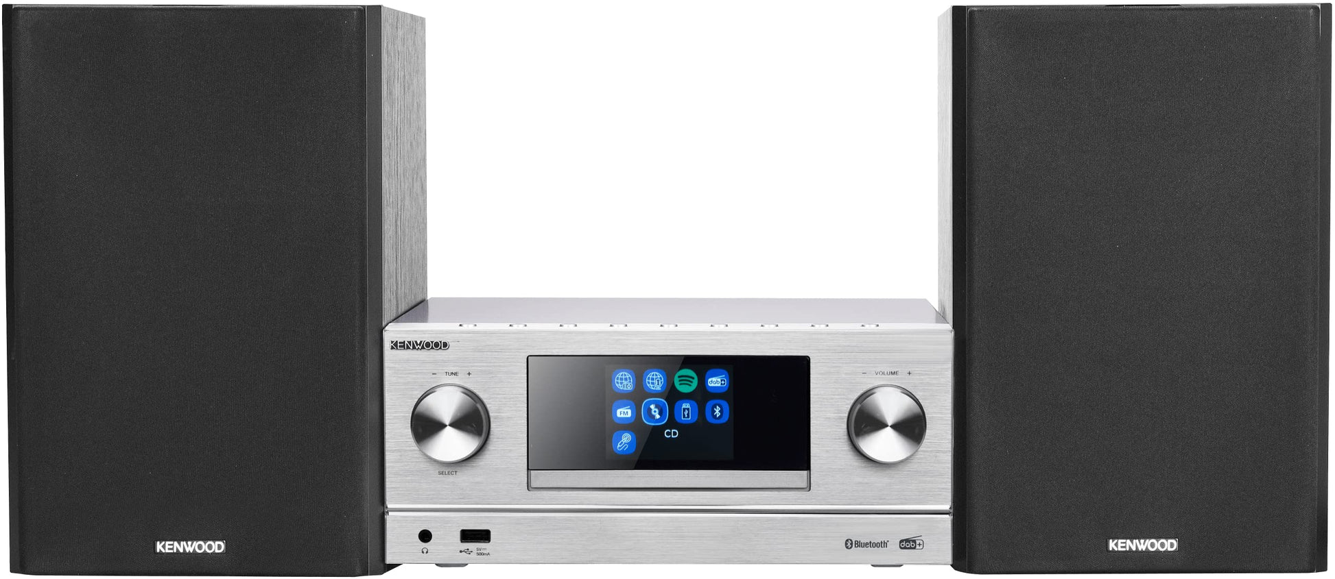 Kenwood M-9000S-S Smart Micro Hi-Fi Internetradio DAB+ - Silber. Kompaktes, silbernes Audiosystem für Internetradio, DAB+ und Bluetooth-Streaming.