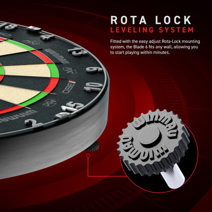 WINMAU Blade 360 Dartscheibe – Triple Core Carbon Steeldartscheibe