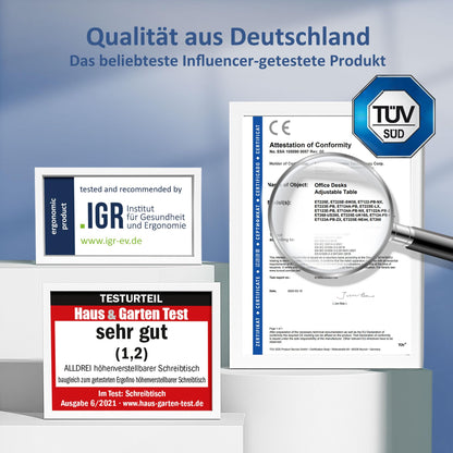 ALLDREI Höhenverstellbares Schreibtischgestell elektrisch - Schwarz