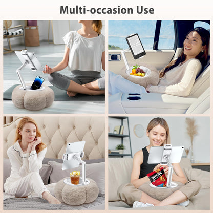 CreaDream Tablet-Kissenhalterung mit Snackschale, khaki