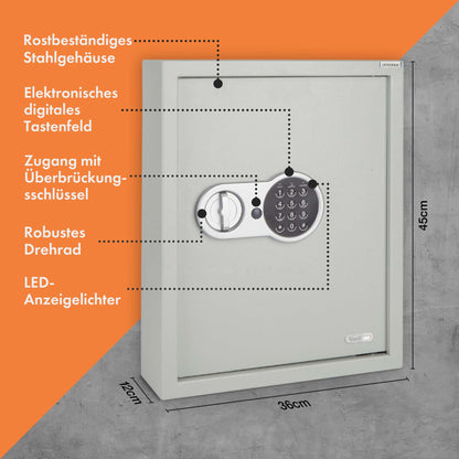 VonHaus Digitaler Schlüsseltresor - Wandmontage, 71 Schlüssel