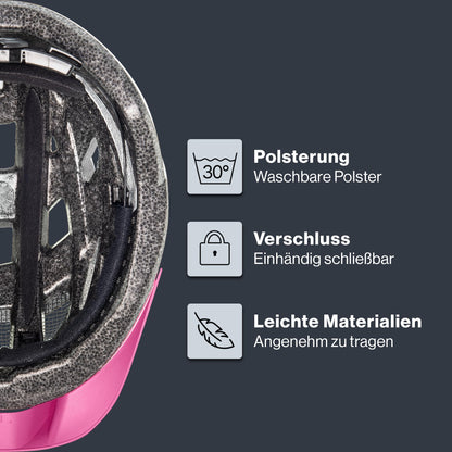 Uvex air wing Fahrradhelm pink-weiss 52-57 cm für Damen und Herren