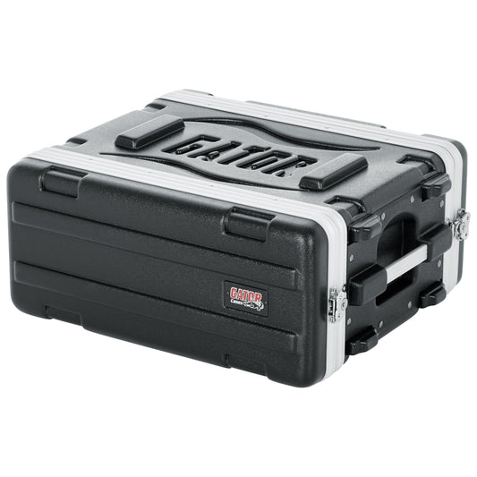 Gator Cases GR-4S Leichtes 4U Rack-Gehäuse, 36 cm Tiefe. Schwarzes, rechteckiges Rack zum Schutz und Transport von 19-Zoll-Geräten.