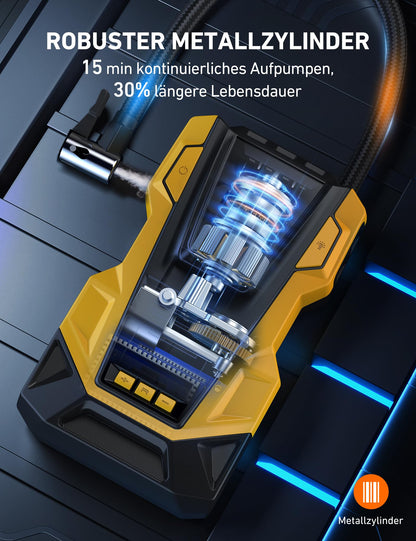 AstroAI Luftpumpe Auto 12V 230V, Kompressor 10,3 bar mit LCD-Display