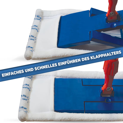 HELOME Microfaser Wischbezüge 40 cm, 10er-Set mit Abrasiv-Streifen