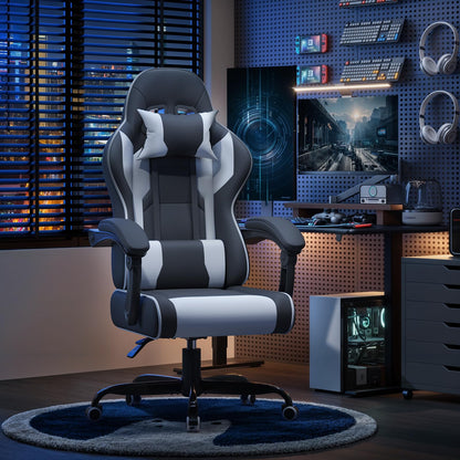 Airfish Ergonomischer Massage Gaming Bürostuhl - Weiss