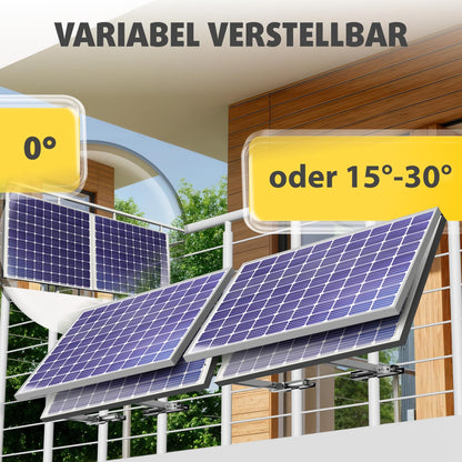 Avoltik Balkonkraftwerk Halterung Eckig - 2er V2025 Neigbar