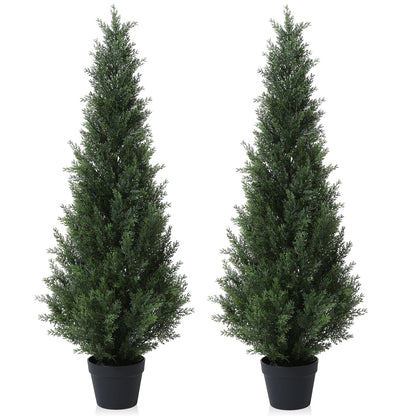 CROSOFMI künstlicher Zedernbaum – 125 cm, 2er Pack