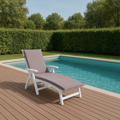 sleepling Liegenauflage für Gartenliege 190 x 58 cm, 6 cm dick, Taupe