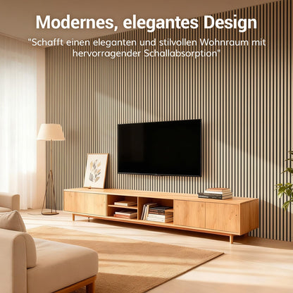 TONOR Akustikpaneele Holz Eiche, 4er Set Wandpaneele 120 x 60 cm