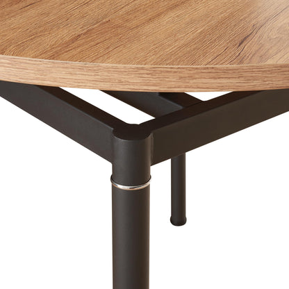 en.casa Esstisch Hemnes rund Ø100 cm Eiche-Optik für 4 Pers.