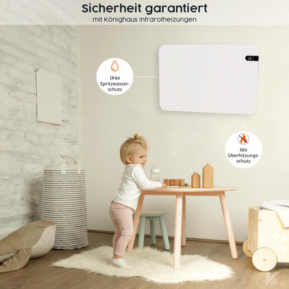 Könighaus 600W Smart Dual-Infrarotheizung V2 – Weiss