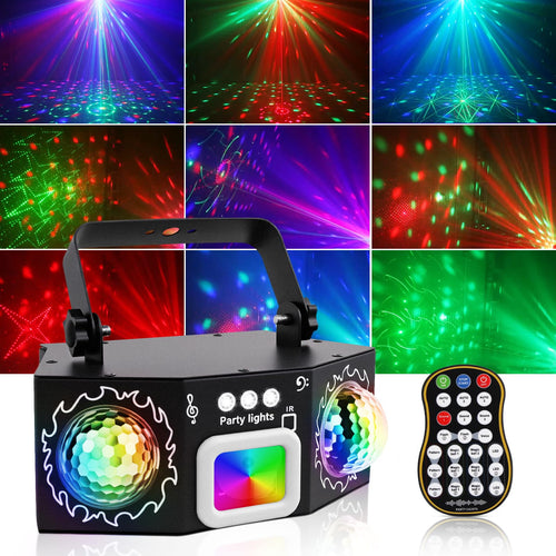 Vicalo Discolicht Partylicht mit 2 Discokugeln, RGB, soundaktiviert