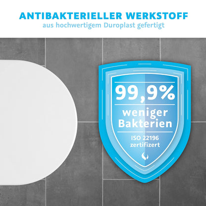 Bullseat® Toilettendeckel D-Form Duroplast Weiss Absenkautomatik