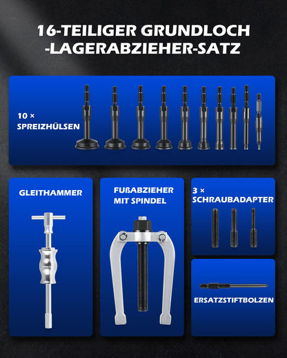 Orion Motor Tech 16-tlg. Innenlager Abzieher Set mit Gleithammer