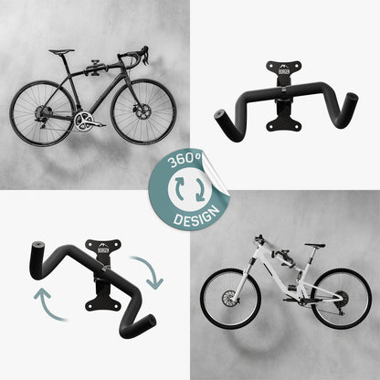 Borgen Fahrrad Wandhalterung – Einstellbar, Klappbar für MTB & Rennrad