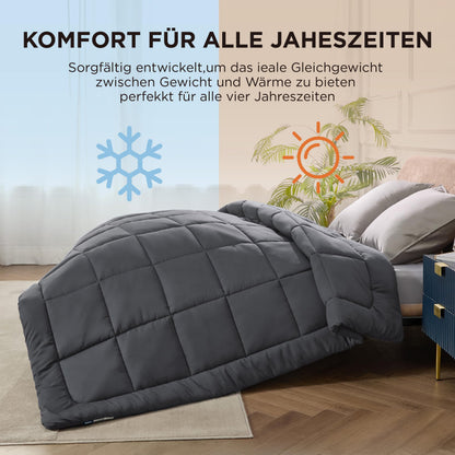 BEDSURE Bettdecke 135x200 cm, Ganzjahresdecke für Allergiker, Grau