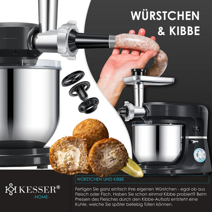 KESSER K-KM 3000 3-in-1 Küchenmaschine Fleischwolf 5.5L