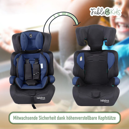 FableKids Kinderautositz ECE R129/03 - 76-150 cm, Blau