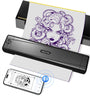 TATTMUSE A887 Tattoo Drucker Bluetooth mit 10 Blatt Transferpapier in Schwarz