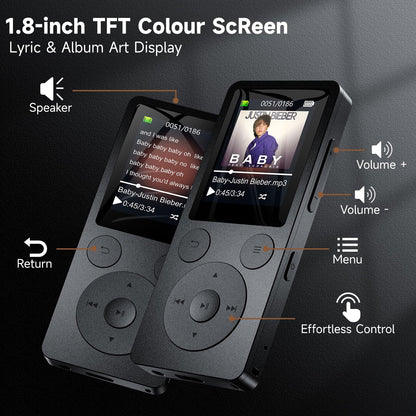 ODEJOI X91 MP3-Player mit Bluetooth 5.3, 64 GB & Lautsprecher
