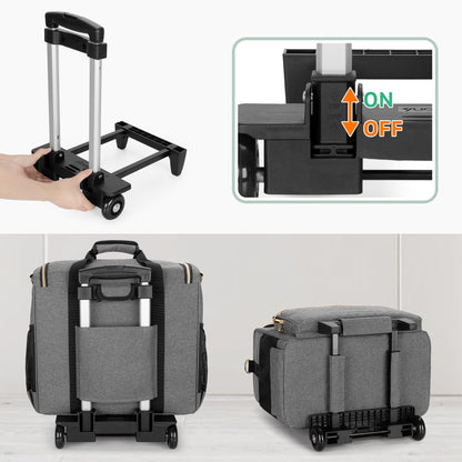 Luxja Lehrertasche Trolley – Laptoptasche mit Rollen Grau