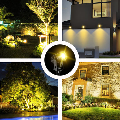 T-SUN Solar Gartenstrahler 4er-Set, LED Solarleuchte warmweiss IP65