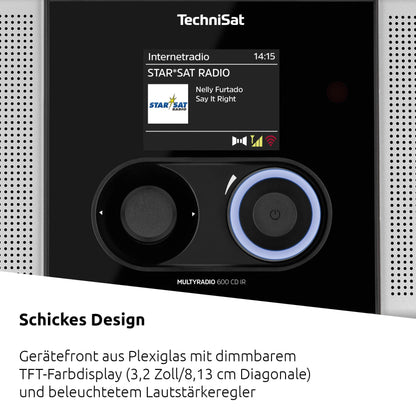 TechniSat MULTYRADIO 600 CD IR Internetradio - Silber/Schwarz
