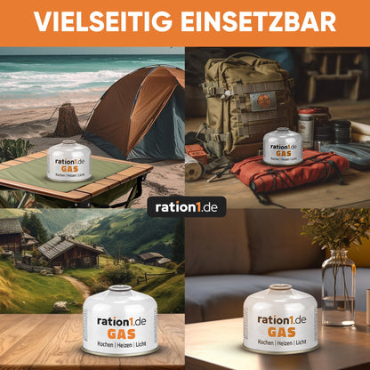 ration1 Gaskartusche 230g EN 417 Schraubkartusche - 24er Pack