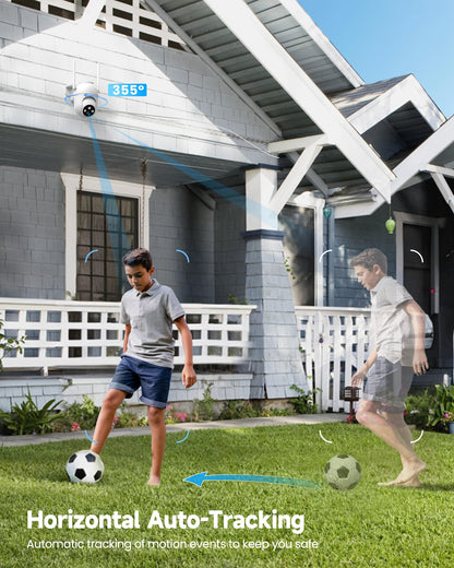 Smart 5MP WLAN Überwachungskamera Aussen PTZ - 2er Set