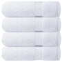 Infinitee Xclusives Badetücher 4er-Set aus Baumwolle 70 x 140 cm weiss, flauschige Textur