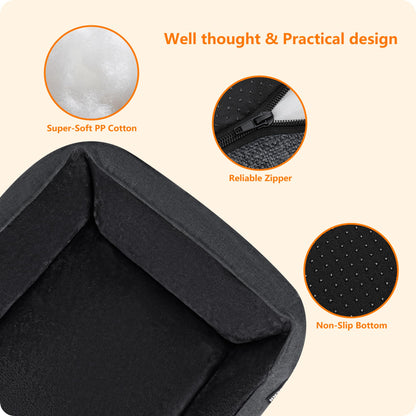 HMTOPE Hundebett & Hundesofa, waschbar, dunkelgrau 120x90cm