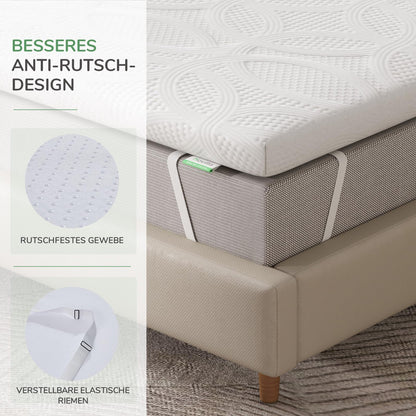 Novilla Matratzen Topper 140x200 cm, 5 cm Gel-Memory-Schaum