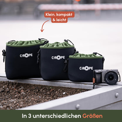 C-Rope Neopren Kamera-Schutzbeutel 3er Set S, M, L