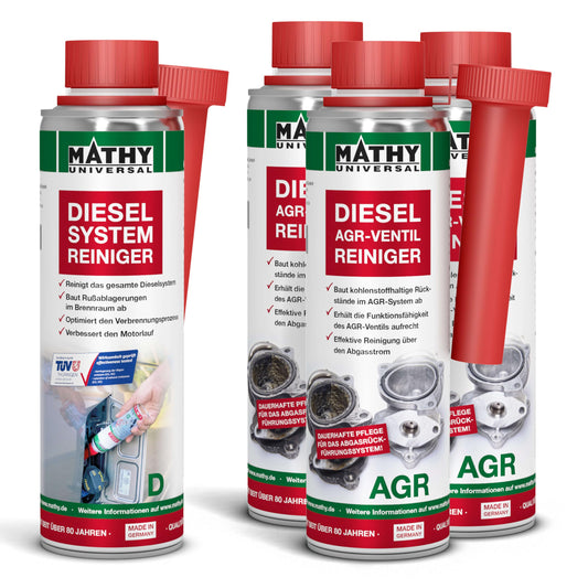 MATHY AGR-Kur AGR-Ventil & Diesel Systemreiniger – 4 Dosen. Reinigt AGR-Ventil und Diesel-System von Ablagerungen.