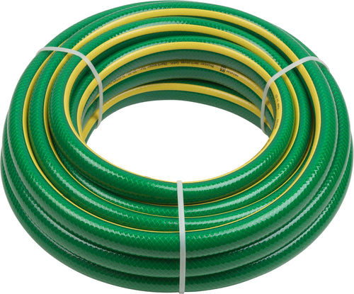 Meister Gartenschlauch Kreuzgewebe 19,05 mm (3/4 Zoll), 20 m – grün/gelb, zur Bewässerung kleiner Flächen