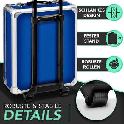 TRESKO Werkzeugkoffer 1400-teilig, Werkzeug-Trolley, blau