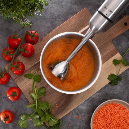 KLAMER Stabmixer Set 4-in-1 Pürierstab - 1000W Edelstahl