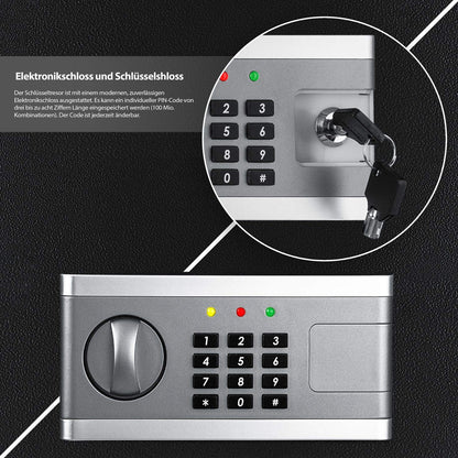 KESSER Elektronischer Tresor Möbeltresor – 31x20x20cm