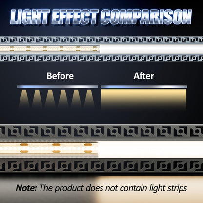 LED Trockenbauprofil Aluminium 2M für 20mm Streifen – 10er Set