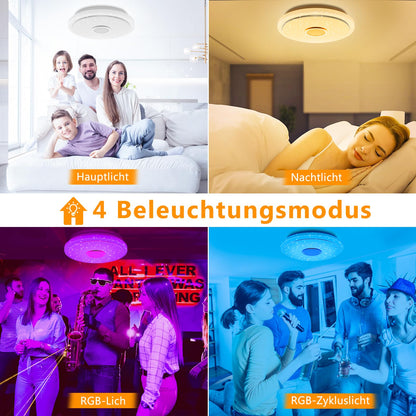 TOPPLEE LED Deckenleuchte dimmbar RGB Sternenhimmel mit Fernbedienung