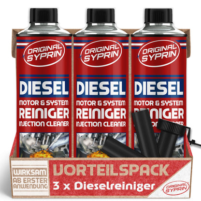 SYPRIN Diesel System Reiniger DR5 – DPF & Einspritzdüsen, 3x500ml, drei Reinigerflaschen