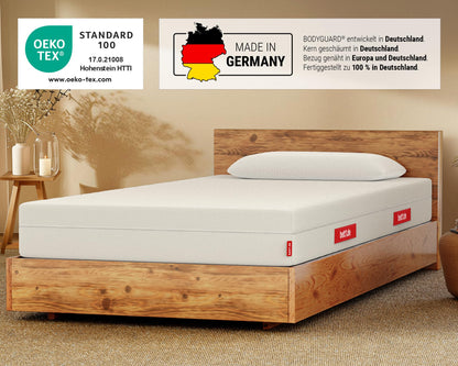 bett1 BODYGUARD Anti-Kartell-Matratze Weich 90x200, 2in1-Liegehärten
