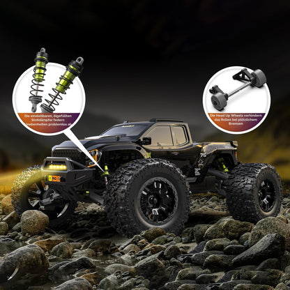 RIAARIO RC Monster Truck 1:10 Brushless 4WD ferngesteuertes Auto