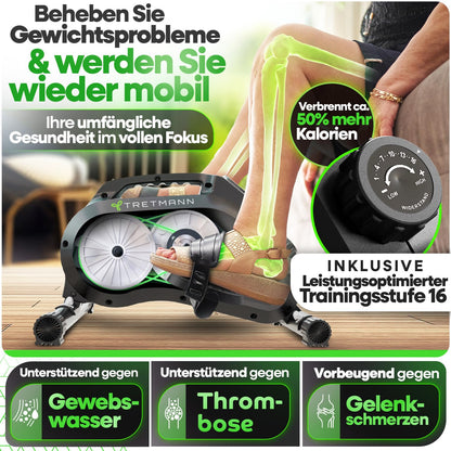Tretmann Pedaltrainer Pro Set – Leiser, gelenkschonender Heimtrainer