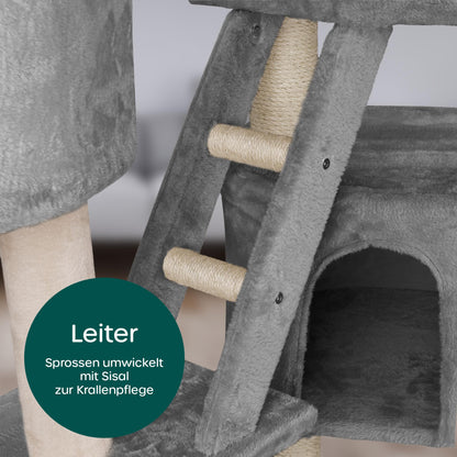 HAPPYPET SAM Kratzbaum deckenhoch – XXL Grau 260 cm