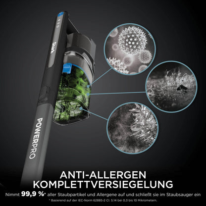 Shark PowerPro IZ370EU Akku-Staubsauger, kabellos, 50 Min. Laufzeit